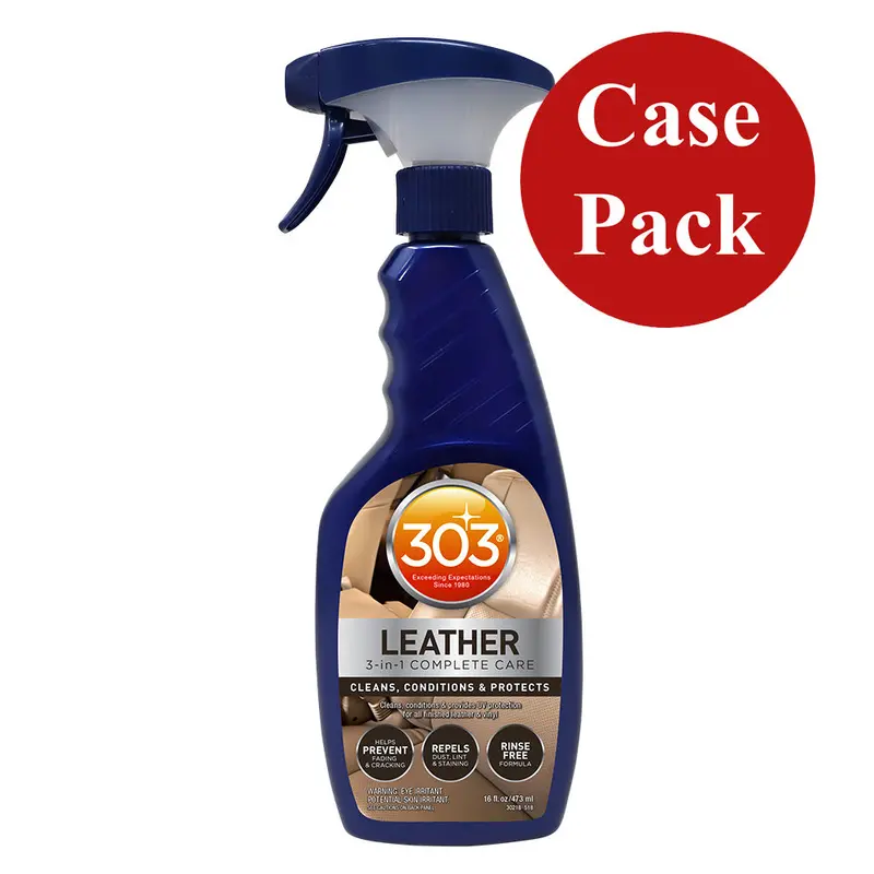 303 Automotive Leather 3-In-1 Complete Care – 16 Oz Bottle (Case Of 6) For Cleaning, Conditioning, And Protection 1