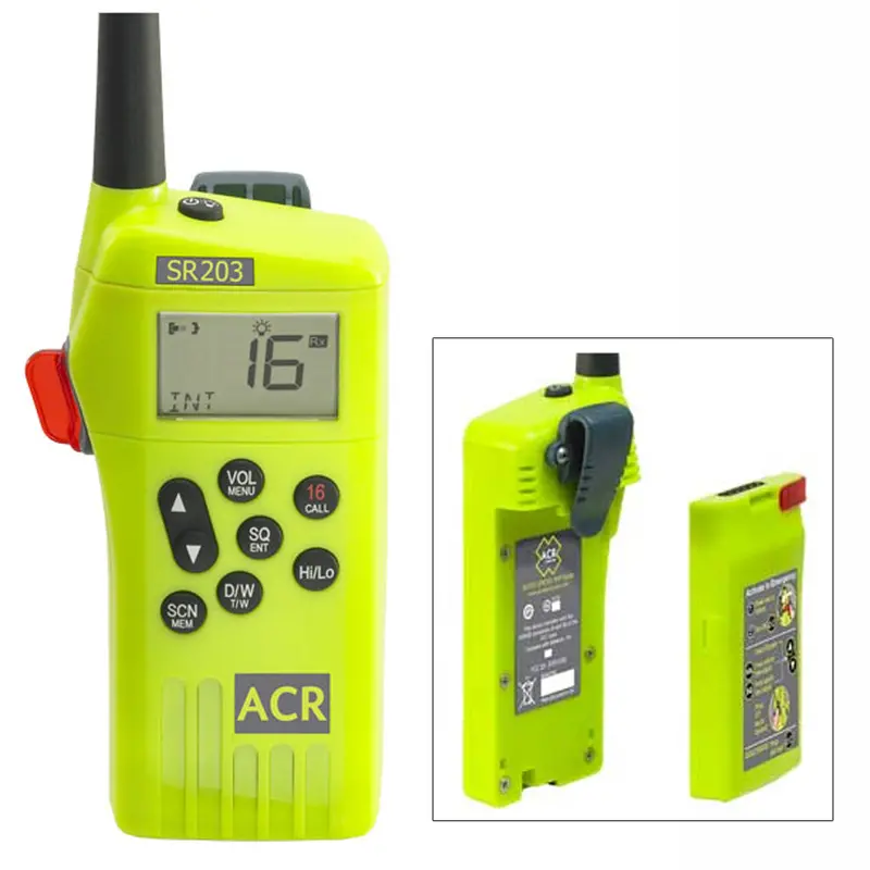 Acr Electronics Sr203 Vhf Handheld Survival Radio – Submersible Emergency Comms 1