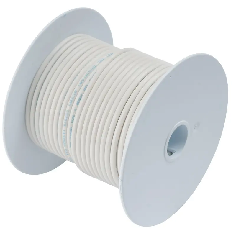 Ancor 100-Foot Spool Of Tinned Copper Speaker Wire – 10 Awg, White Jacket [108910] 1