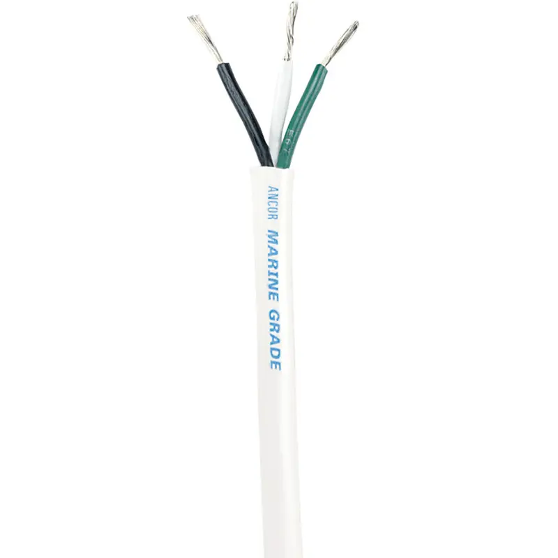 Ancor 12/3 Awg White Round Triplex Cable – 250-Foot Marine-Grade Spool [133325] 1