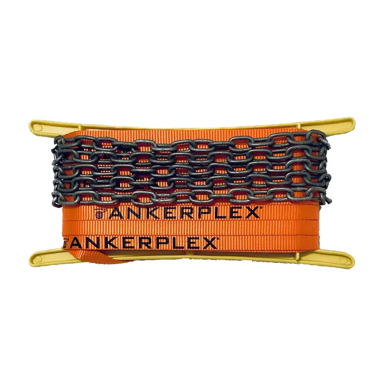 Ankerplex Flat Anchor Line With Galvanized Chain – 75-Foot Rope + 9-Foot Chain On Reel For Boats Up To 15 Feet (Afl25) 1