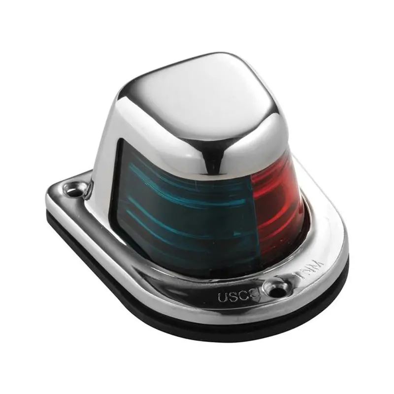 Attwood 1-Mile Bi-Color Red/Green Sidelight – Deck-Mounted, 12V Dc, Stainless Steel Enclosure [66318-7] 1