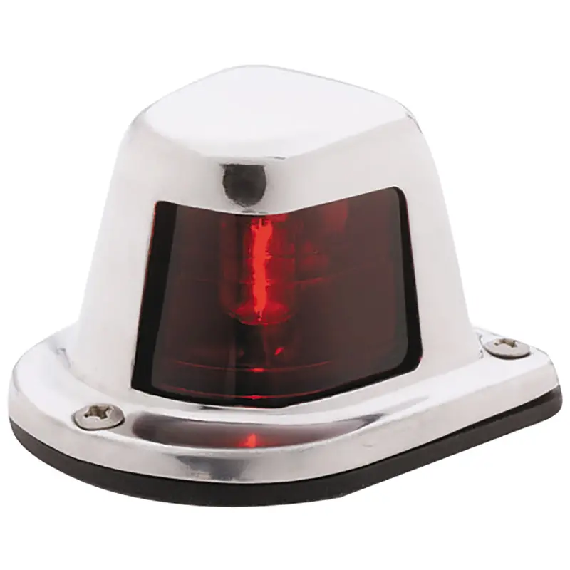 Attwood 12V Red Sidelight With Stainless Steel Deck Mount Housing – 1-Mile Visibility 1