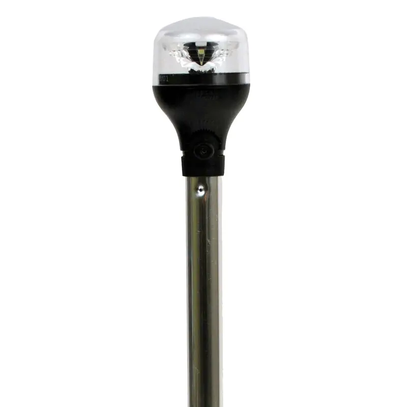 Attwood 5557-Pv12A7 Lightarmor All-Around Navigation Light – 12" Aluminum Pole With Black Composite Base 1