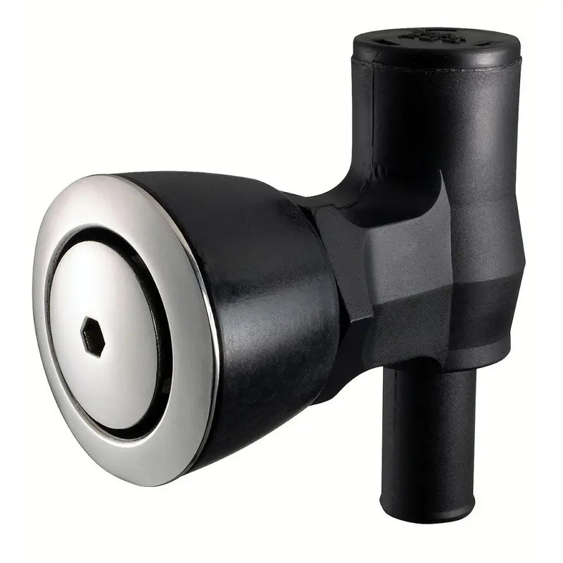 Attwood 90° P-Trap Flush-Mount Fuel Tank Vent With Black Housing And Stainless Vent Head (Model 1674-6) 1