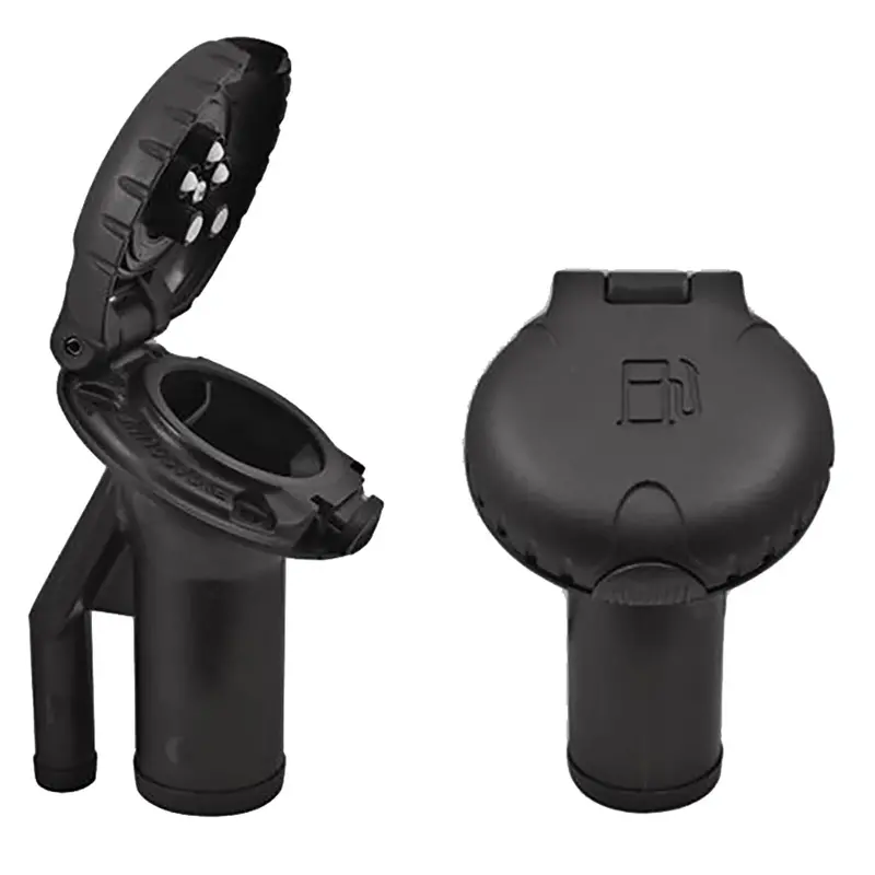Attwood Angled Deck Fill With Pressure Relief And Scalloped Black Plastic Cap (Model 99Dfpvab1S) 1