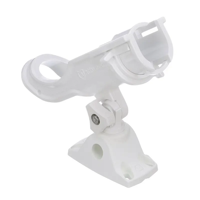 Attwood Heavy-Duty Adjustable Rod Holder With Universal Combo Mount – White 1