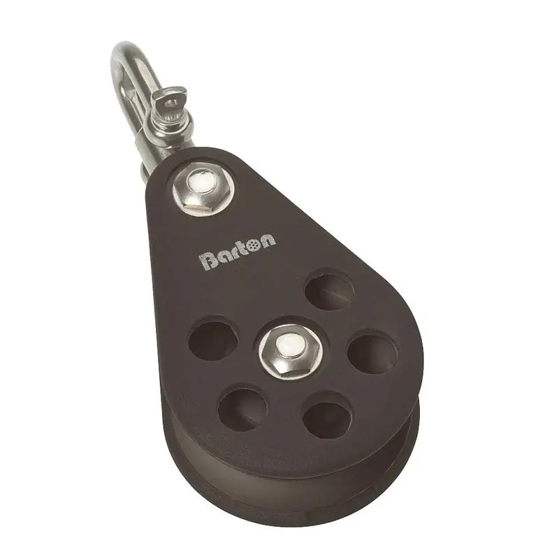 Barton Single-Swivel Plain Bearing Pulley Block – Size 6 (64Mm) For Rigging [N06130] 1