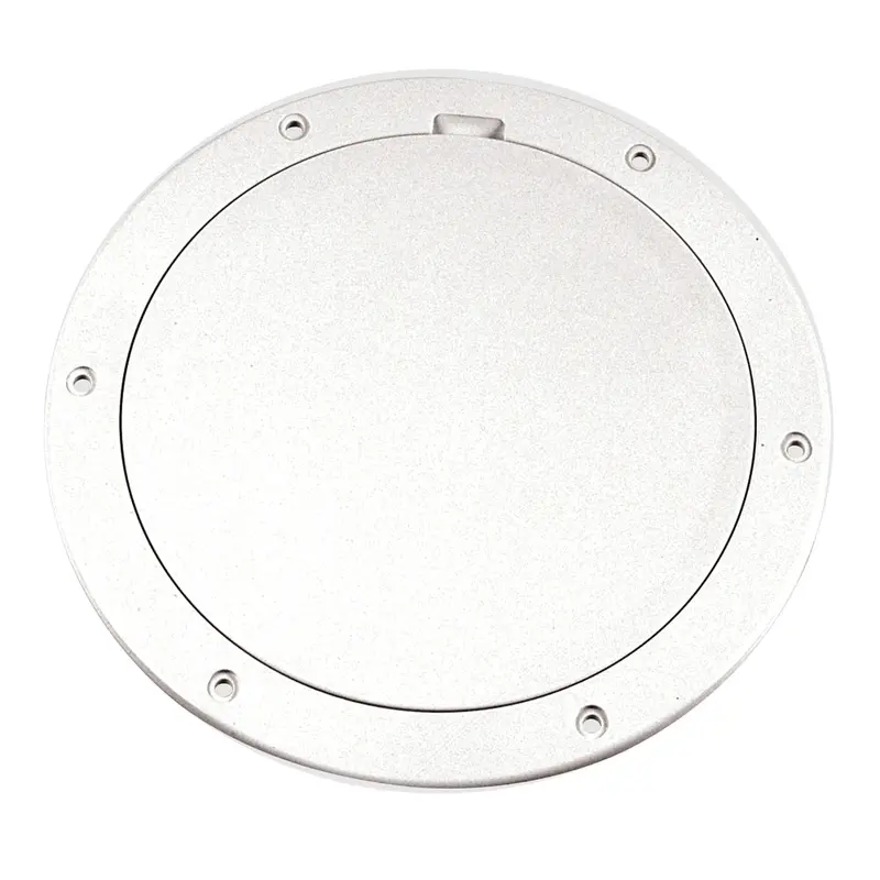 Beckson 6-Inch Smooth-Center Pry-Out Deck Plate – White Finish [Dp61-W] 1