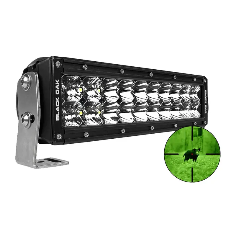 Black Oak 10Ir-850 10-Inch Infrared Double-Row Led Light Bar – 850Nm, Black Housing, Pro Series 3.0 1