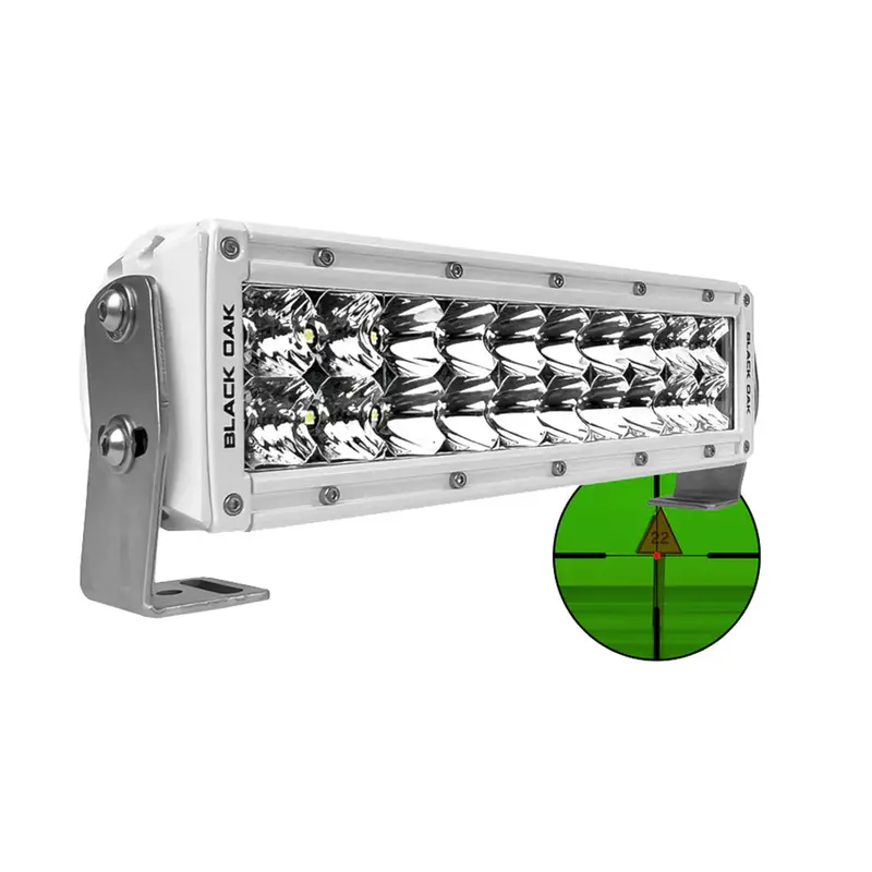 Black Oak 10Mir-850 10-Inch Marine Ir Double-Row Led Light Bar – 850Nm, White Housing, Pro Series 3.0 1