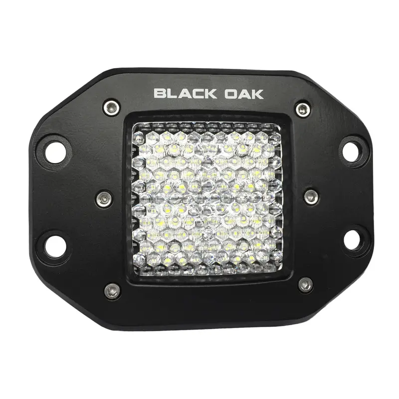 Black Oak 2" Flush-Mount Pro Series 3.0 Led Pod Light – Diffused Optics, Black Housing (Model 2D-Fpod10Cr) 1