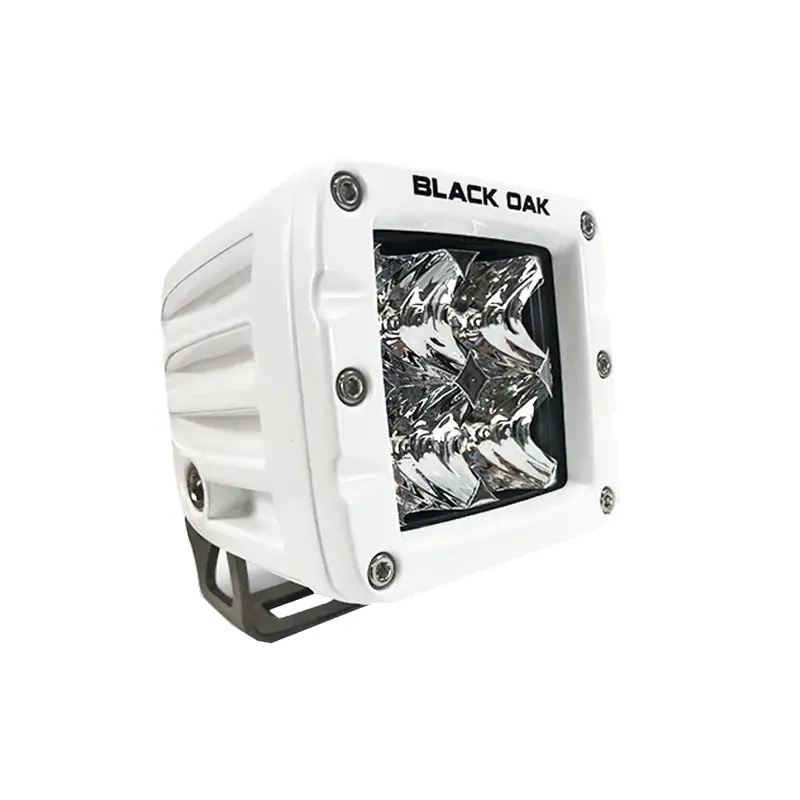 Black Oak 2-Inch Pro Series 3.0 Marine Led Pod Light – Flood Beam, White Housing 1