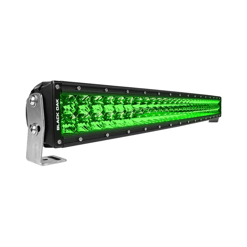 Black Oak 30" Curved Double-Row Pro Series 3.0 Hog Hunting Led Light Bar – Green Combo Optics, Black Housing (Model 30Cg-D3Os) 1