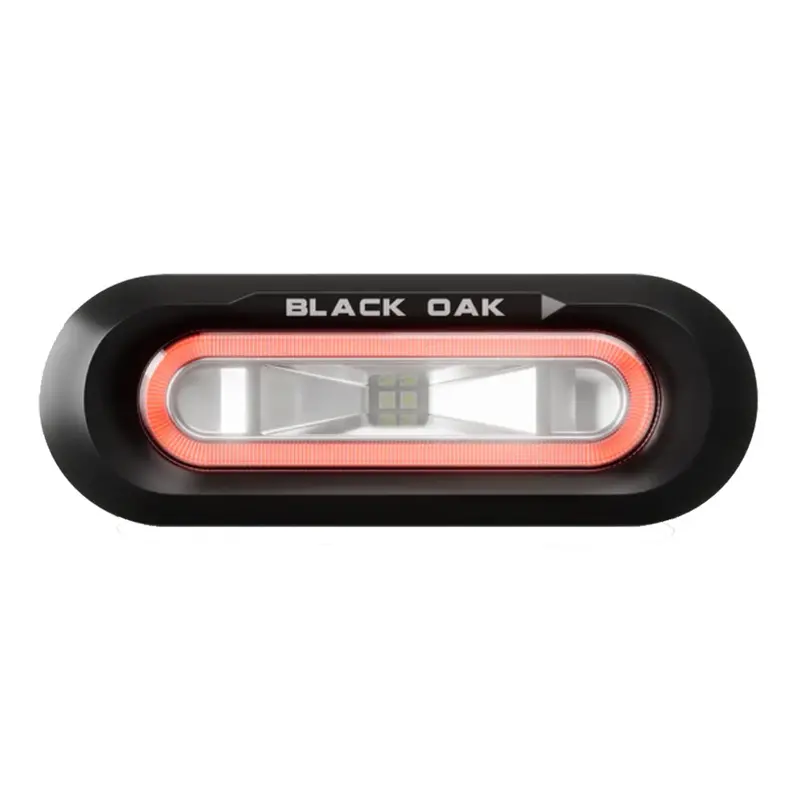Black Oak Low-Pro Flush Mount Led Light – Red Illumination, Black Housing (Model Lps-Fr) 1