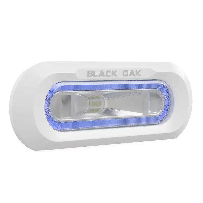 Black Oak Low-Pro Flush-Mount Spreader Light – White Housing With Blue Led (Mlps-Fb) 1