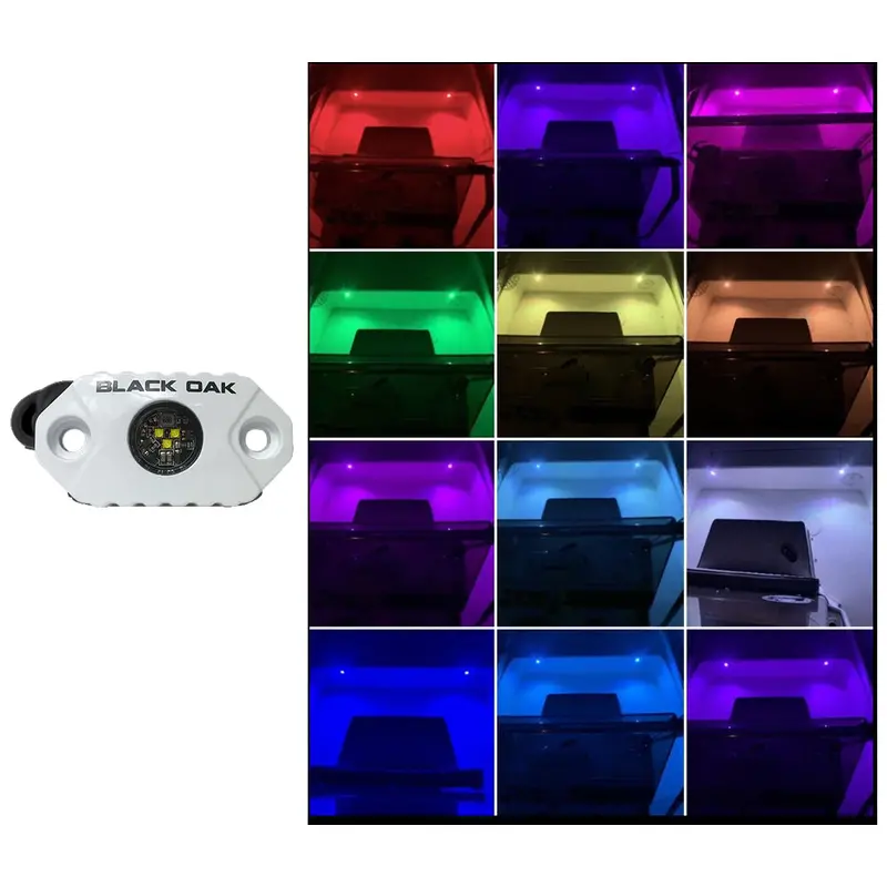 Black Oak Mal-Rgb Rgb Rock Accent Light With White Housing 1
