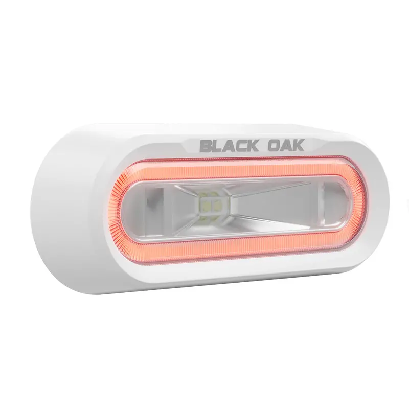 Black Oak Mlps-R Low-Profile Off-Road Spreader Light — Bracket-Mounted, White Housing, Red Led 1