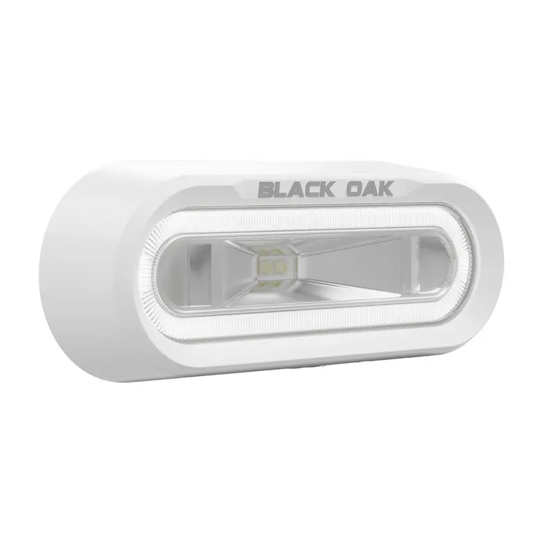 Black Oak Mlps-W Low-Profile Off-Road Spreader Light — Bracket-Mounted, White Housing, White Led 1