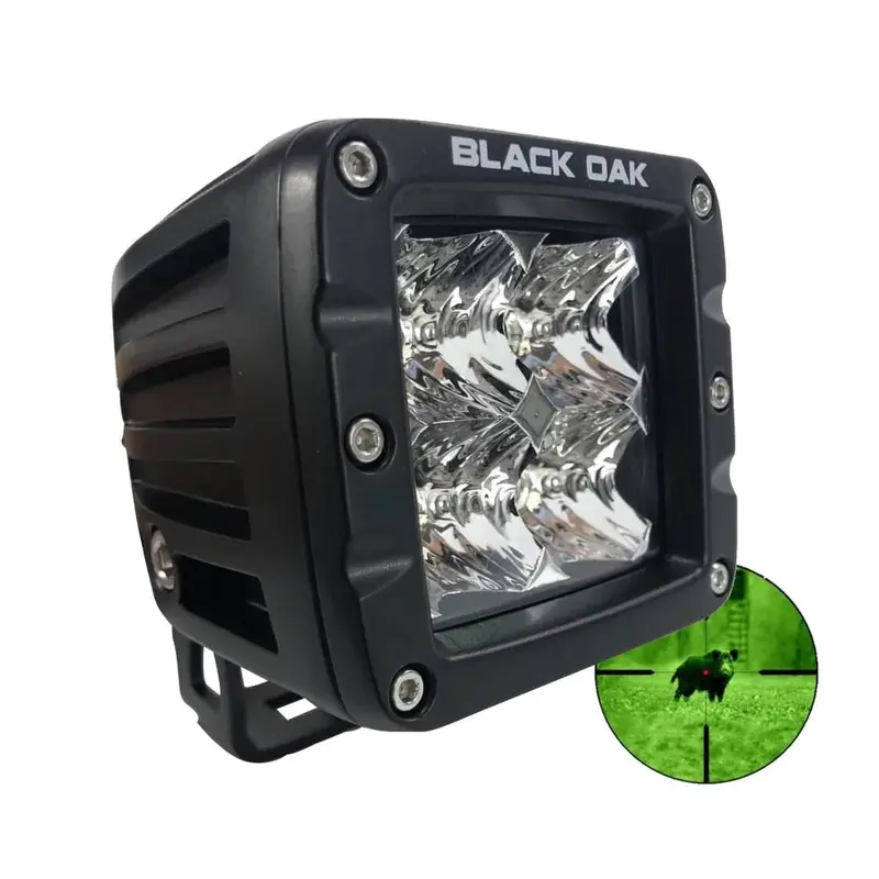Black Oak Pro Series 2-Inch 940Nm Ir Pod Light – Flood Beam, Black Housing 1