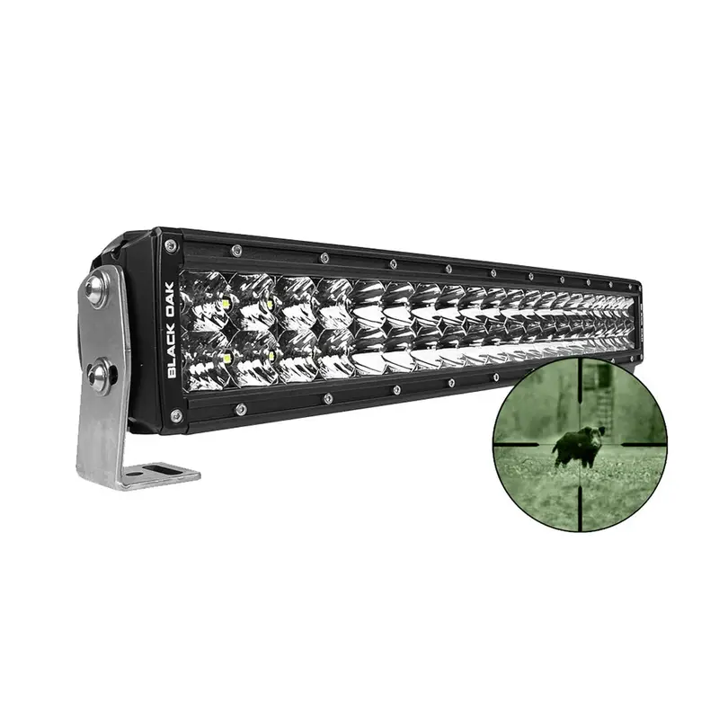Black Oak Pro Series 20" Double-Row Ir Light Bar – 940Nm, Ultra-Low Glow, Black Housing [20Ir-940] 1