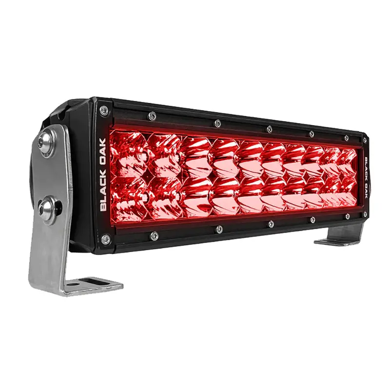 Black Oak Pro Series 3.0 10-Inch Red Led Hunting Light Bar – Combo Beam Pattern, Black Housing (10R-D3Os) 1