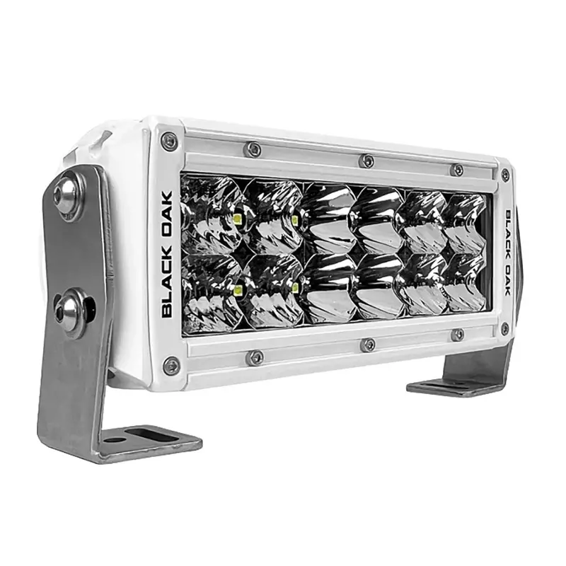Black Oak Pro Series 3.0 6-Inch Dual-Row Led Light Bar – Combo Beam Optics, White Housing (6Cm-D5Os) 1