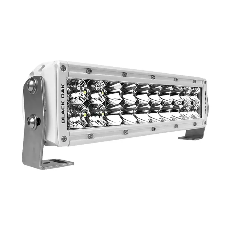 Black Oak Pro Series 3.0 Dual-Row 10-Inch Led Light Bar With Combo Beam Optics And White Housing 1