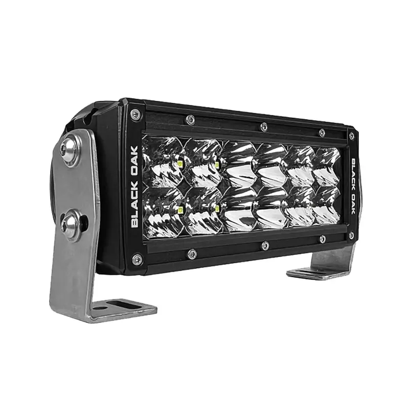 Black Oak Pro Series 6-Inch Double-Row Led Light Bar – Combo Beam Optics, Black Housing (6C-D5Os) 1