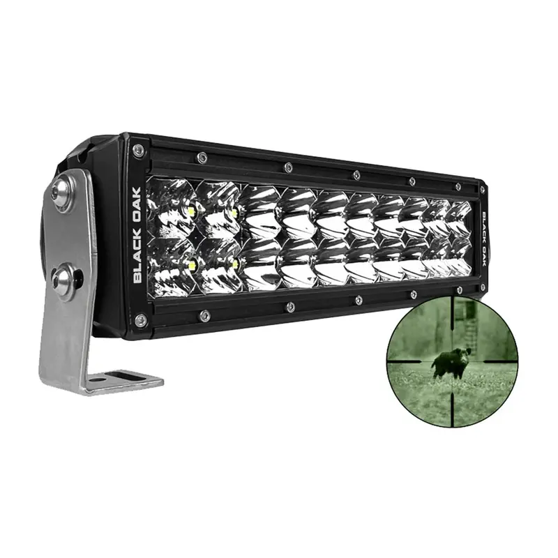 Black Oak Pro Series Infrared 10-Inch 940Nm Led Light Bar – Double Row, Black Housing (10Ir-940) 1