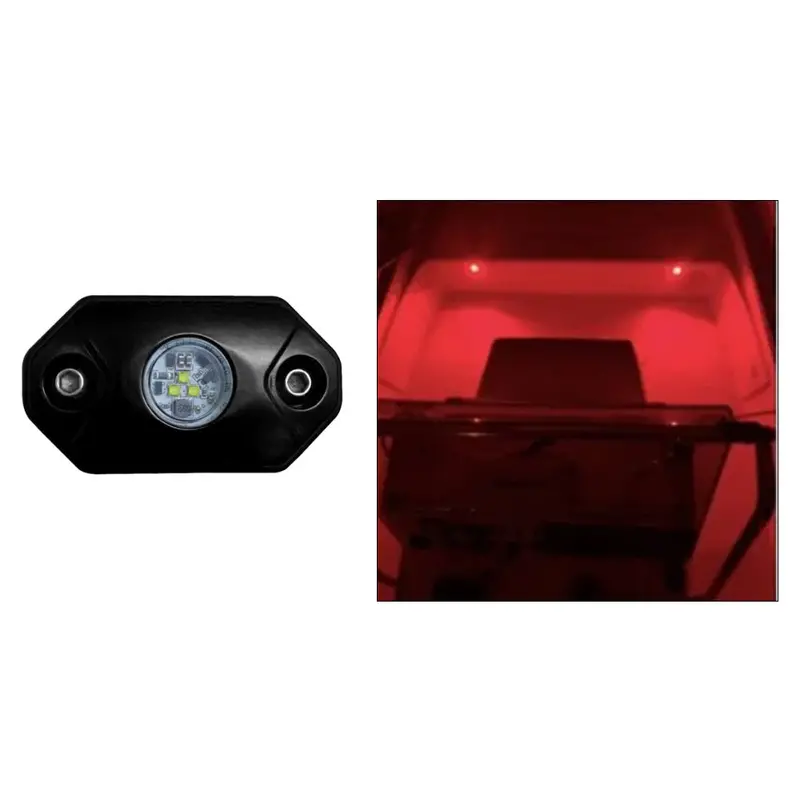 Black Oak Rock Accent Led Light – Red Emission, Black Housing (Rl-R) 1