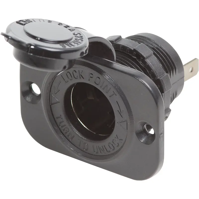 Blue Sea 12V Black Dash-Mount Power Socket – Model 1011 1