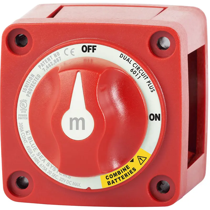 Blue Sea 6011 M-Series Dual-Circuit Plus Battery Switch 1