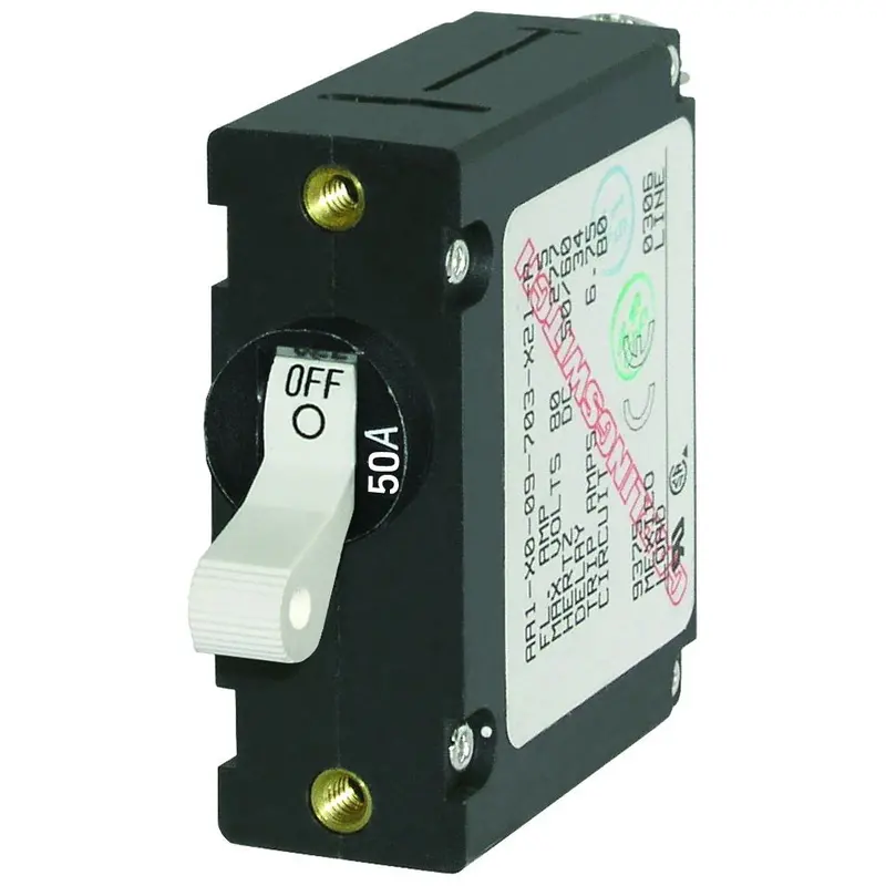 Blue Sea 7230 50A Ac/Dc Single-Pole Magnetic Circuit Breaker 1