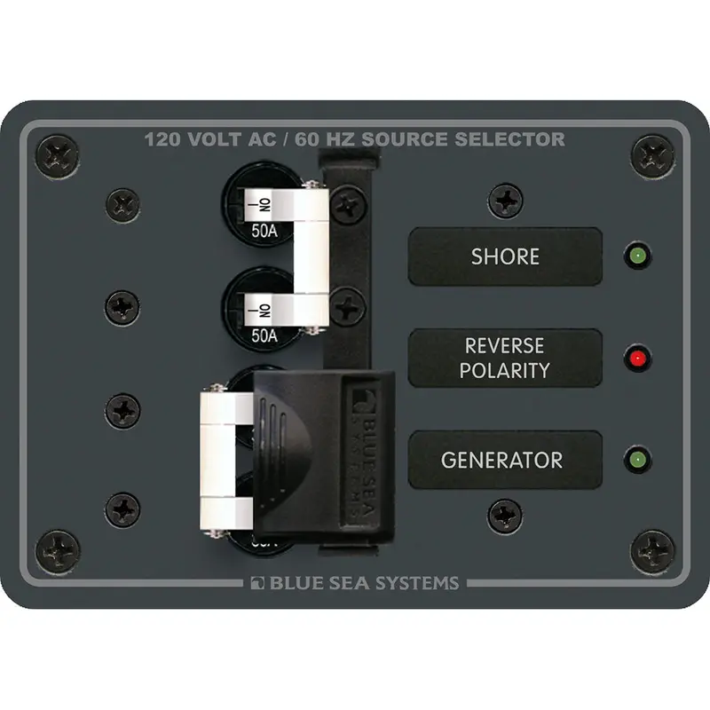 Blue Sea 8061 50A 120V Ac Toggle Source Selector Switch 1