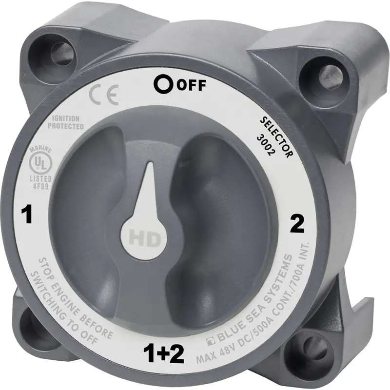 Blue Sea Systems 3002 Hd-Series Dual-Battery Selector Switch 1