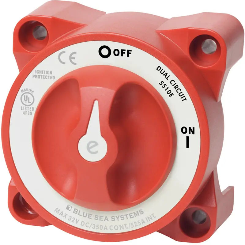 Blue Sea Systems 5510E E-Series Dual-Circuit Battery Isolation Switch 1