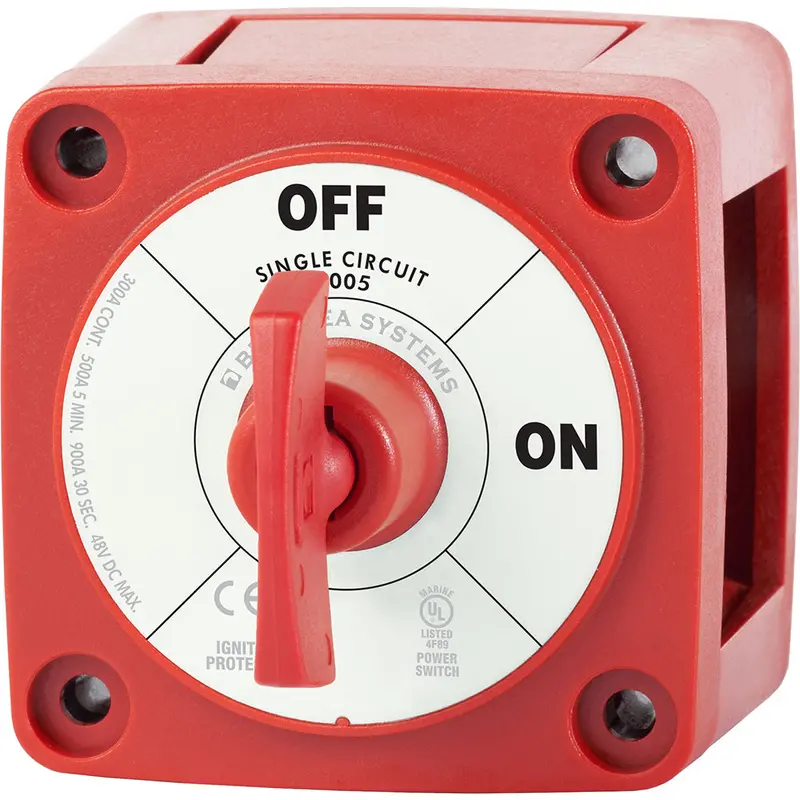 Blue Sea Systems 6005 M-Series Mini Battery Switch — Single-Circuit, Standard Handle 1