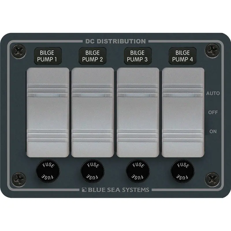 Blue Sea Systems Contura 4 Bilge Pump Control Panel – 8666 Model 1