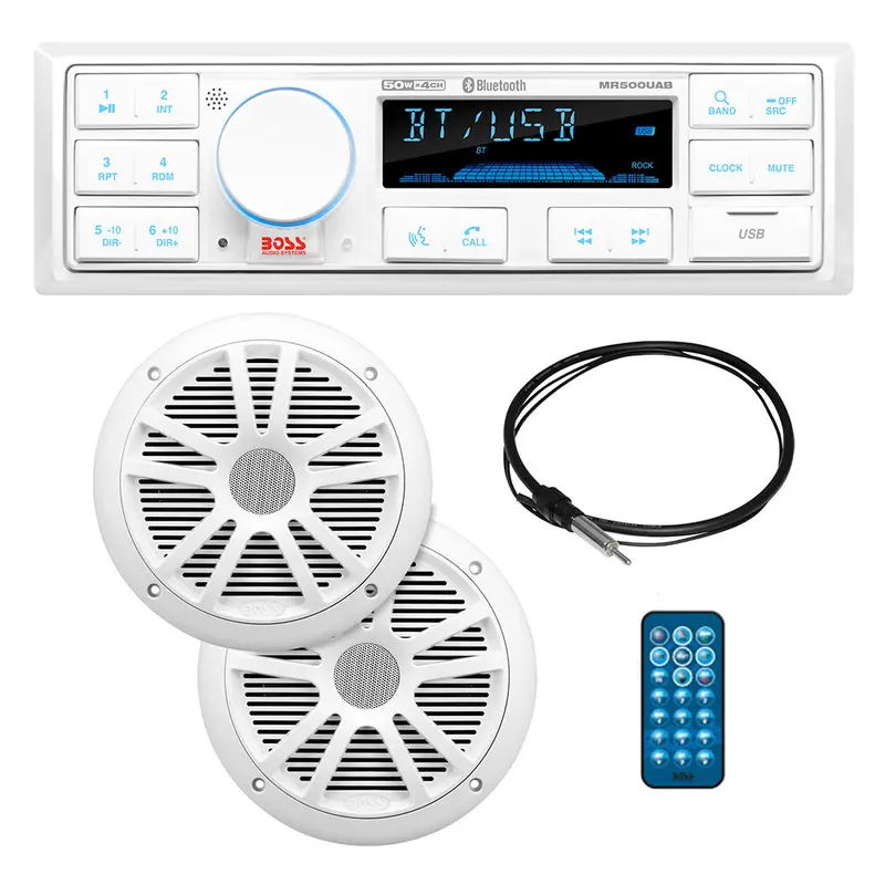 Boss Audio Mck500Wb.6 Refurbished Marine Audio Kit – Includes Speakers, Antenna & Remote 1