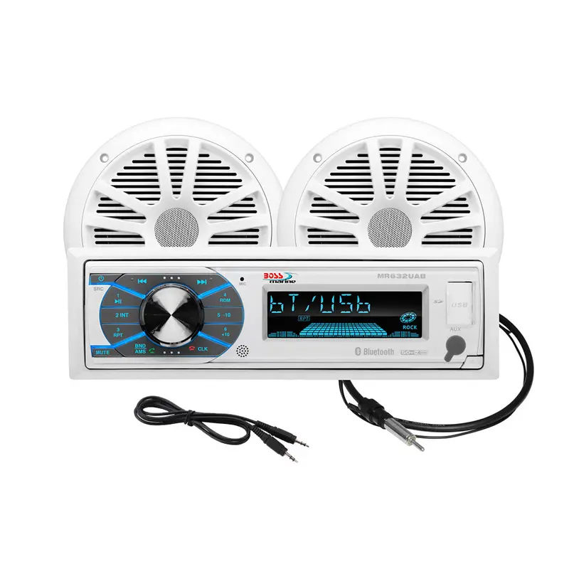 Boss Audio Mck632Wb.6 Marine Stereo + 6.5" Speaker Kit – White Finish (Mck632Wb.6) 1