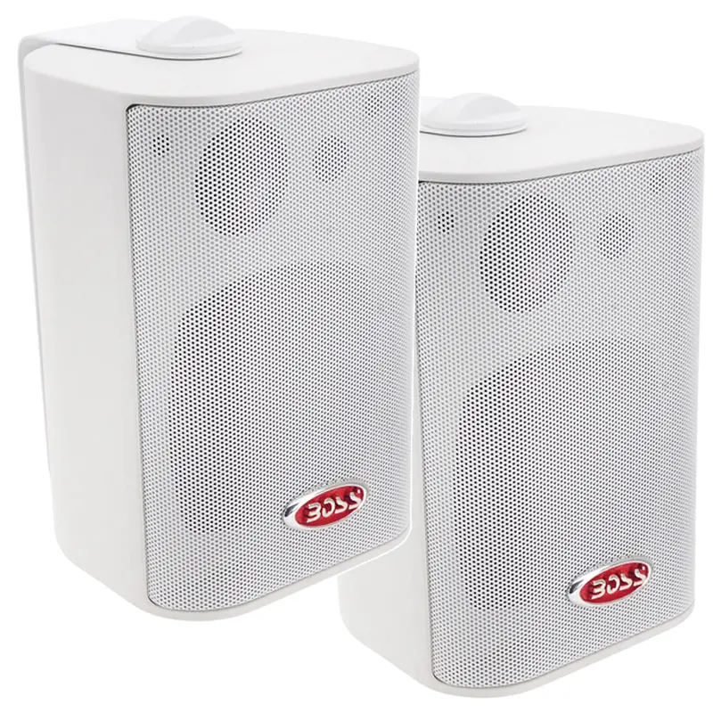 Boss Audio Mr4.3W 4" Marine Box Speakers – White Finish, 200W Peak Output 1