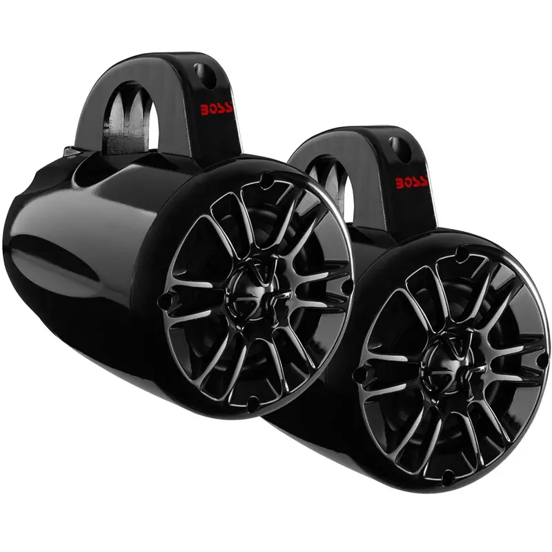 Boss Audio Mrwt40 Wake Tower Speakers – 4" Marine-Grade, 400W Peak Power, Black [Mrwt40] 1