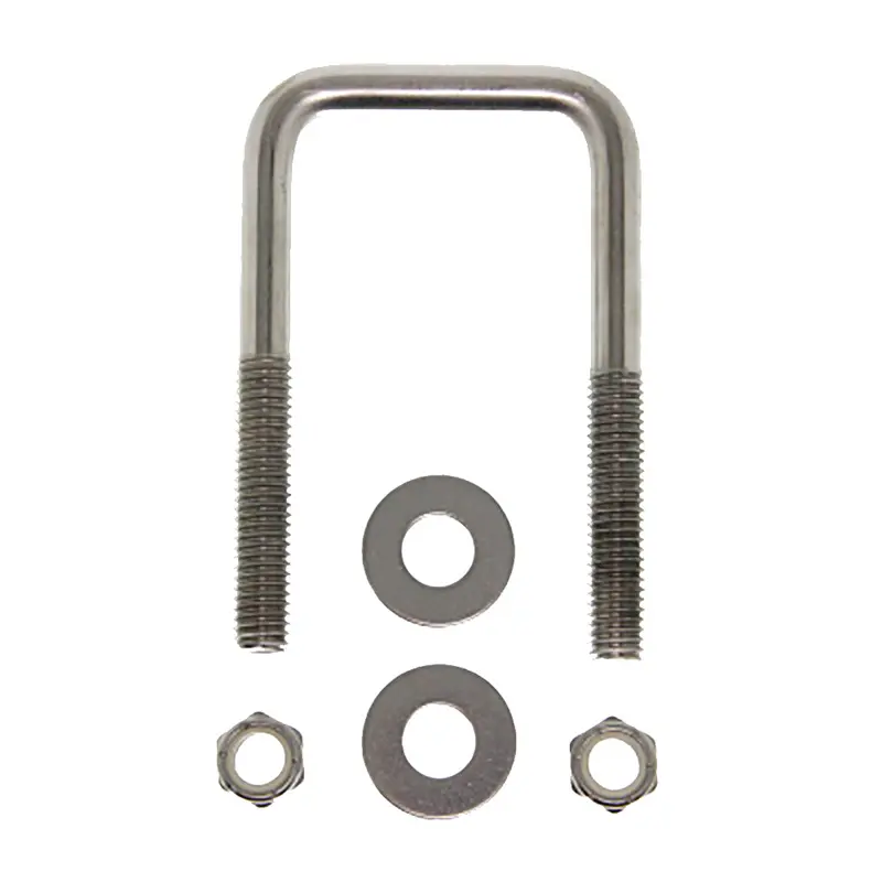 C.E. Smith 7/16"-14 × 3-1/8" × 3" Zinc U-Bolt With Washers And Nuts (Square Style) 1