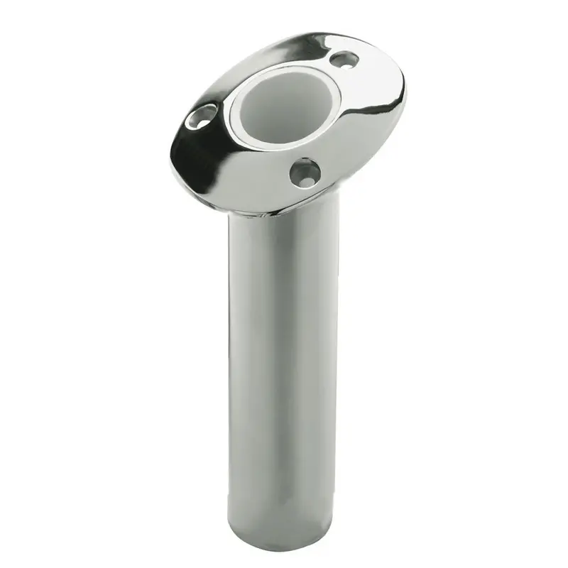 C.E. Smith Flush-Mount Fishing Rod Holder – 15° Angle, Cast Aluminum, 10.5" Depth [536810C] 1