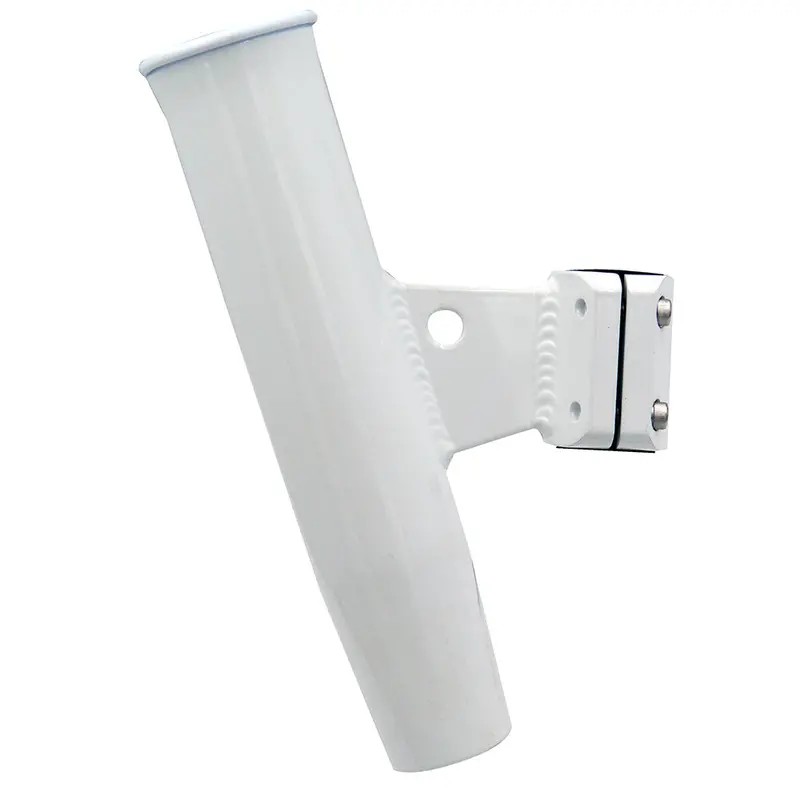C.E. Smith Vertical Clamp-On Rod Holder – 1-5/16" Od, White Powder-Coated Aluminum 1