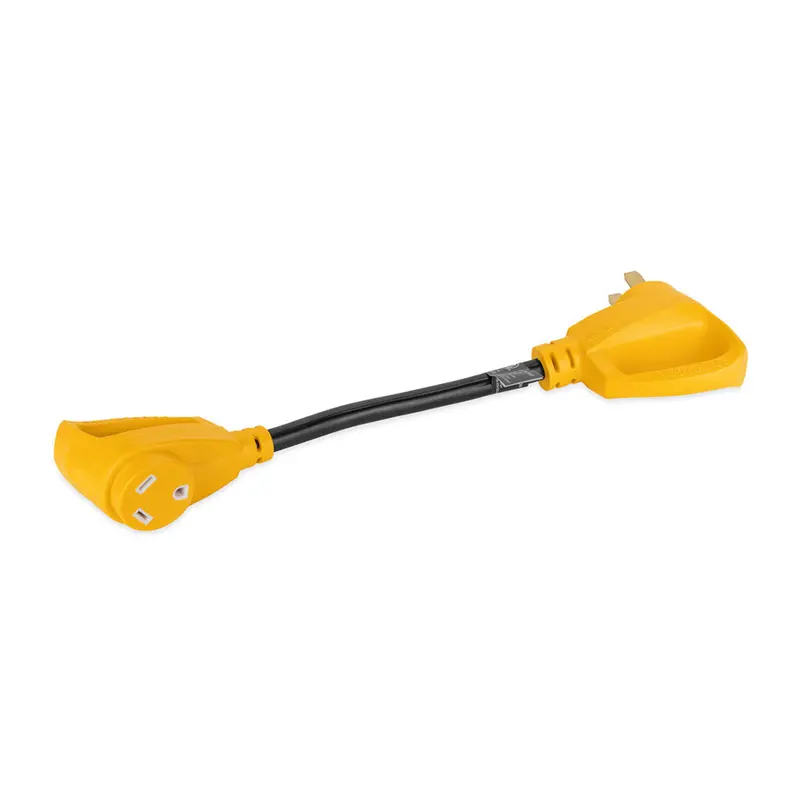 Camco 18-Inch Power Grip Dogbone Adapter: 50A Male To 30A Female Rv Plug 1