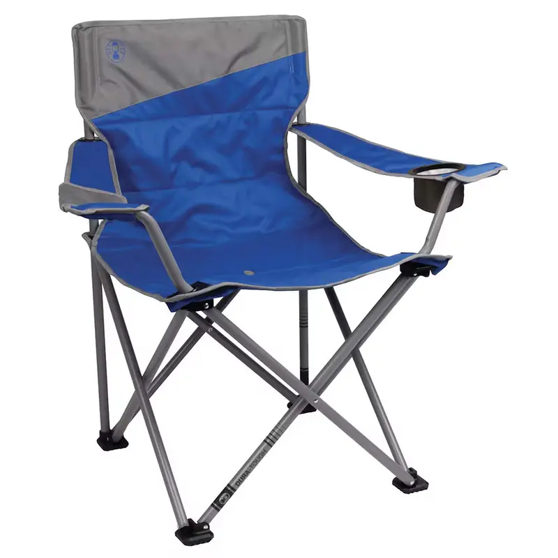 Coleman Big & Tall Quad Camping Chair – Classic Blue Outdoor Folding Seat (Model 2000035476) 1