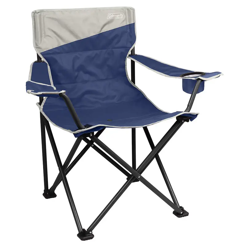 Coleman Big & Tall Quad Camping Chair – Skyfall Blue Ergonomic Outdoor Seat (Model 2174440) 1