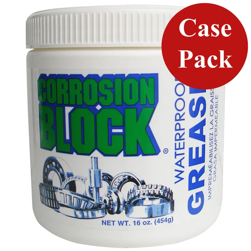 Corrosion Block Waterproof Grease – 16 Oz Tub, Non-Hazardous Rust-Preventative Formula (Case Of 6) (25016Case) 1
